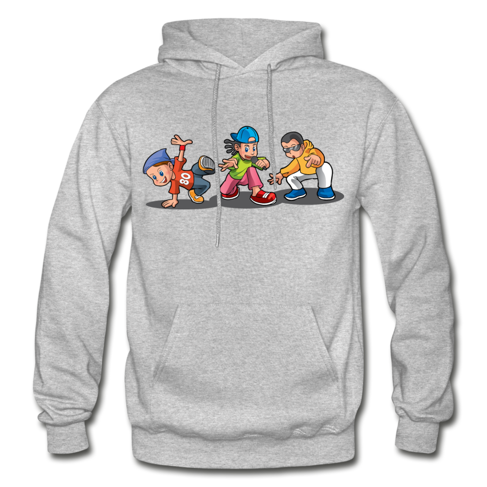 Hip Hop Cartoon Kids Hoodie - heather gray