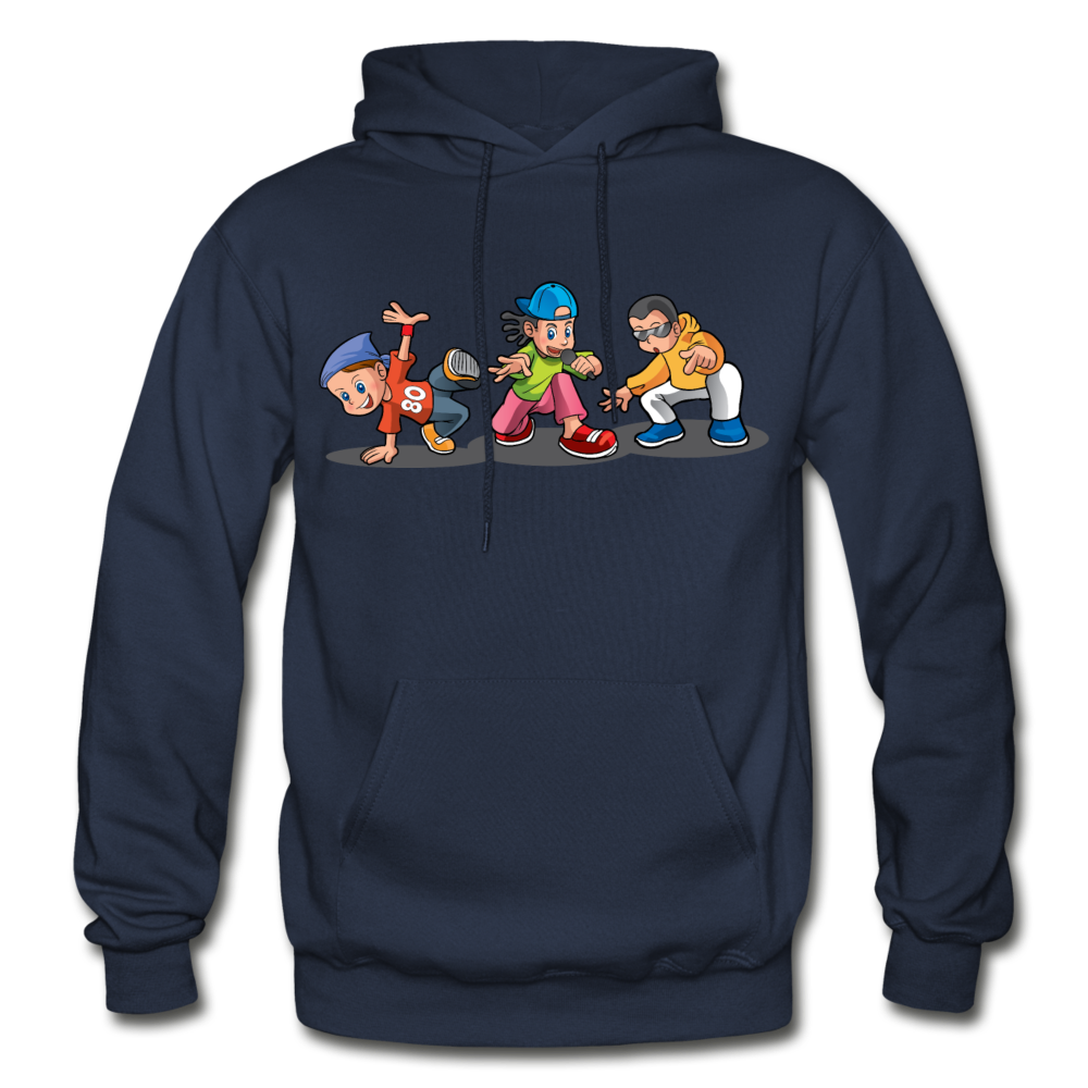 Hip Hop Cartoon Kids Hoodie - navy