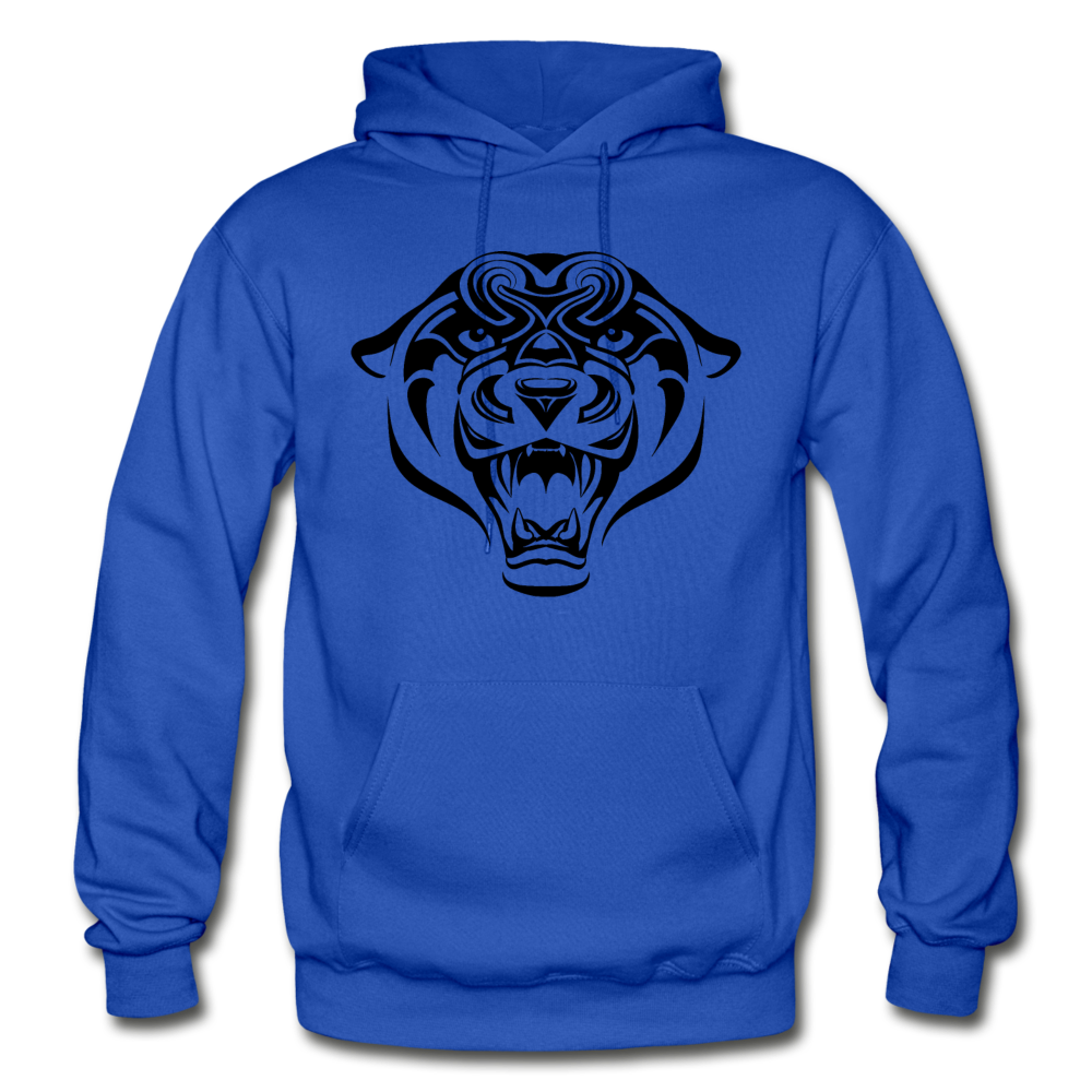 Tribal Maori Jungle Cat Hoodie - royal blue
