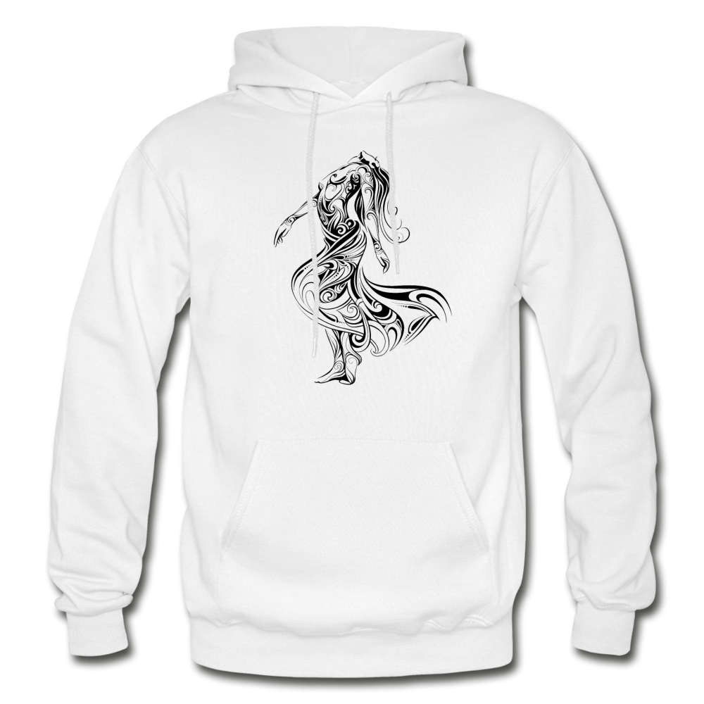 Tribal Maori Girl Hoodie - white