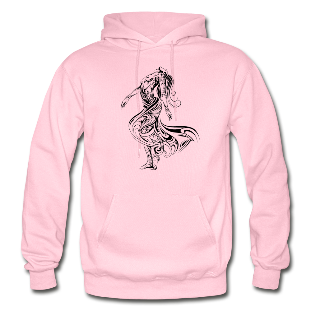 Tribal Maori Girl Hoodie - light pink