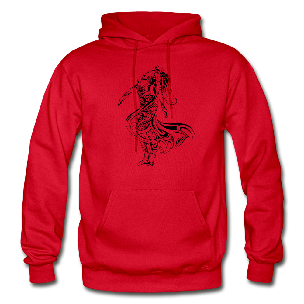 Tribal Maori Girl Hoodie - red