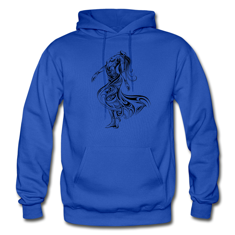Tribal Maori Girl Hoodie - royal blue