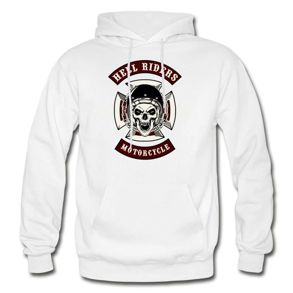 Hell Riders Motorcycle Hoodie - white