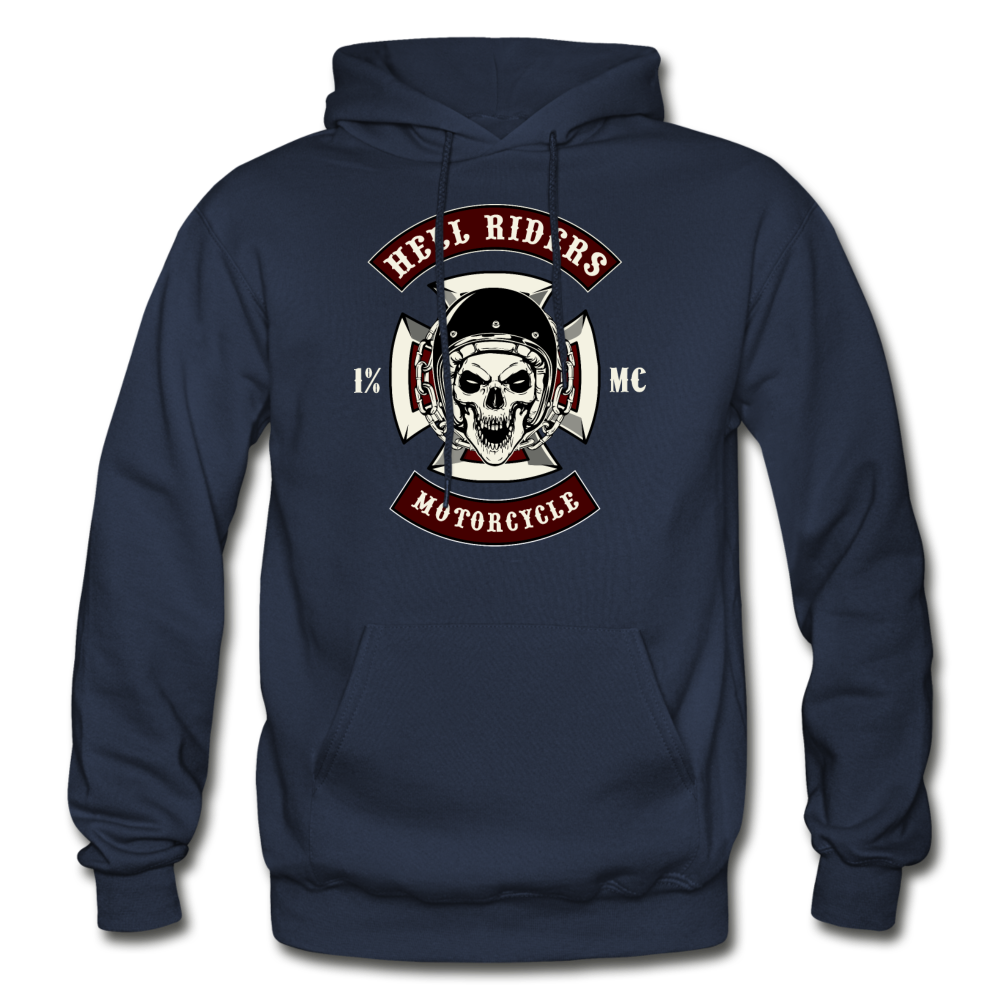 Hell Riders Motorcycle Hoodie - navy