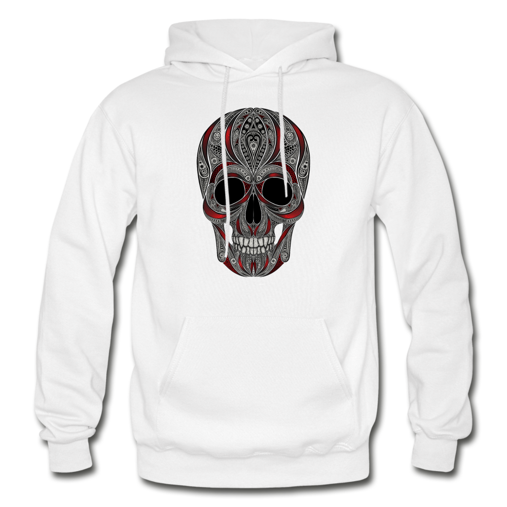 Dark Sugar Skull Hoodie - white