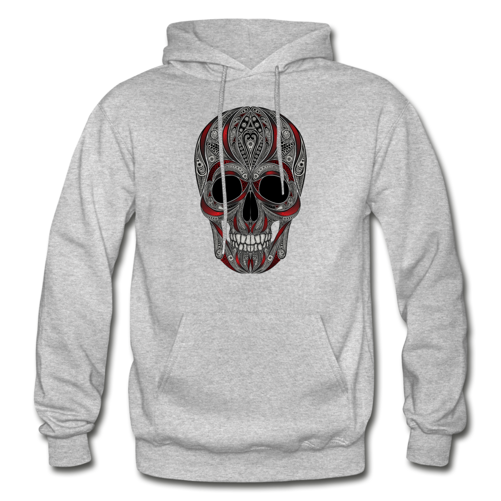 Dark Sugar Skull Hoodie - heather gray