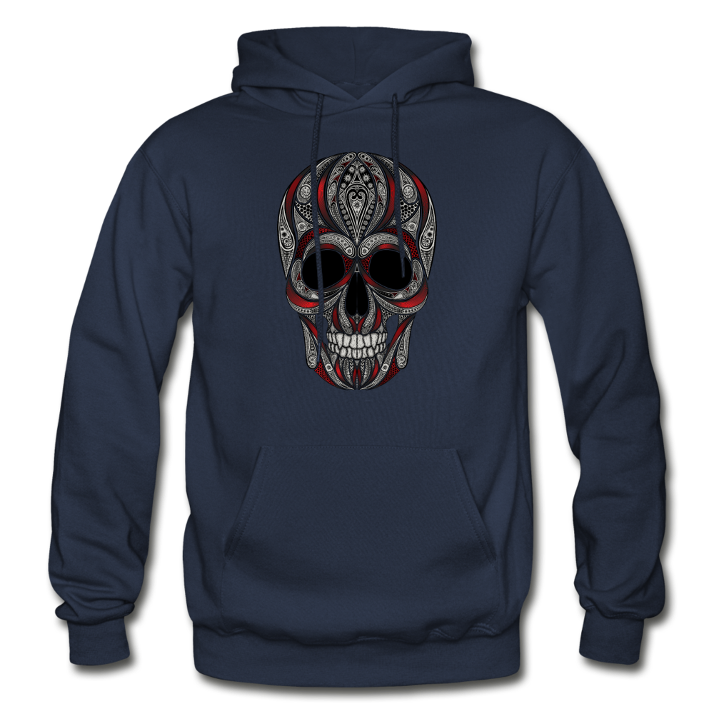 Dark Sugar Skull Hoodie - navy