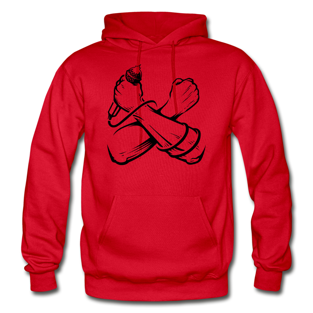 Hip Hop Power Microphone Hoodie - red