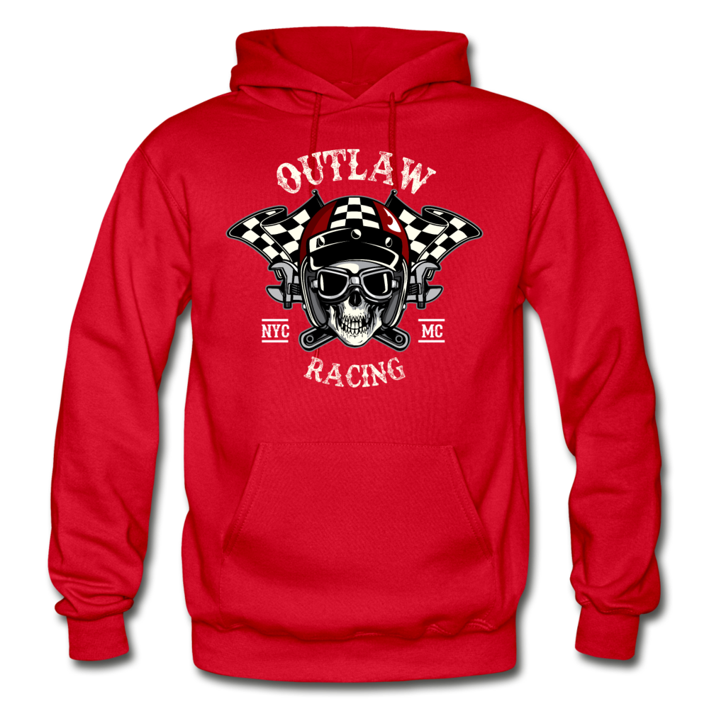 Outlay Racing Skull Hoodie - red