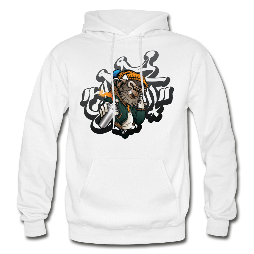 Hip Hop Gorilla Graffiti Artist Hoodie - white
