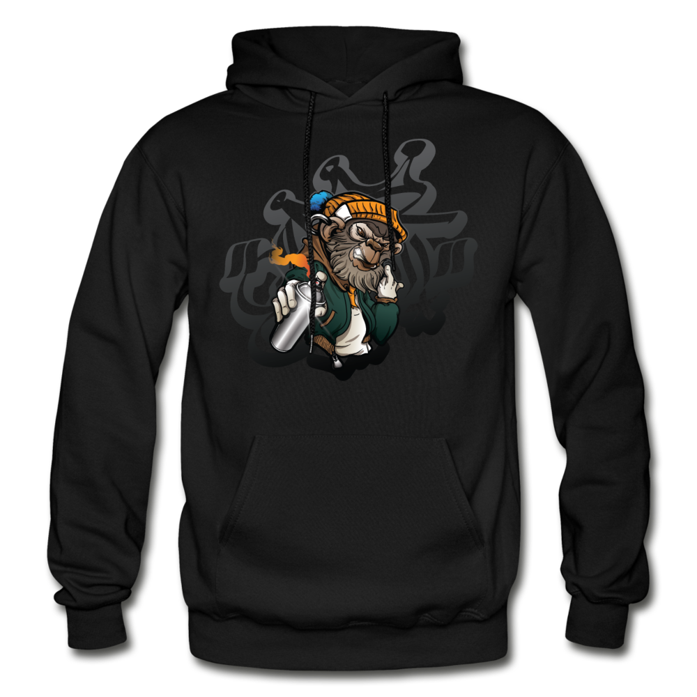 Hip Hop Gorilla Graffiti Artist Hoodie - black