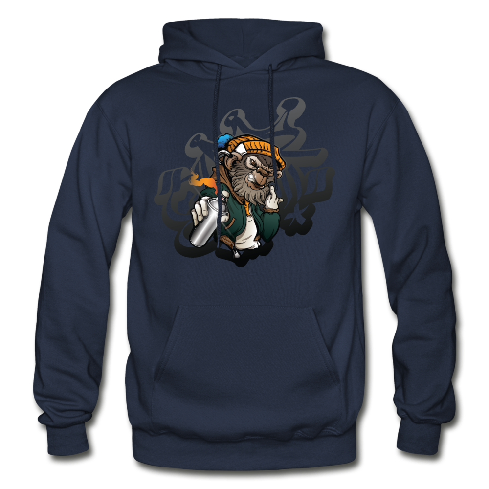 Hip Hop Gorilla Graffiti Artist Hoodie - navy