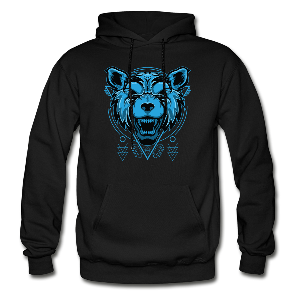 Blue Wolf Hoodie - black