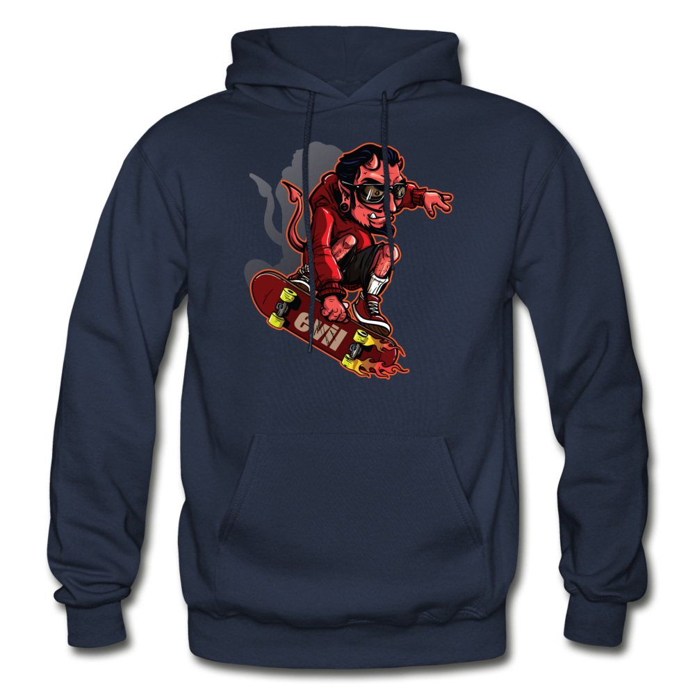 Devil Skater Cartoon Hoodie - navy