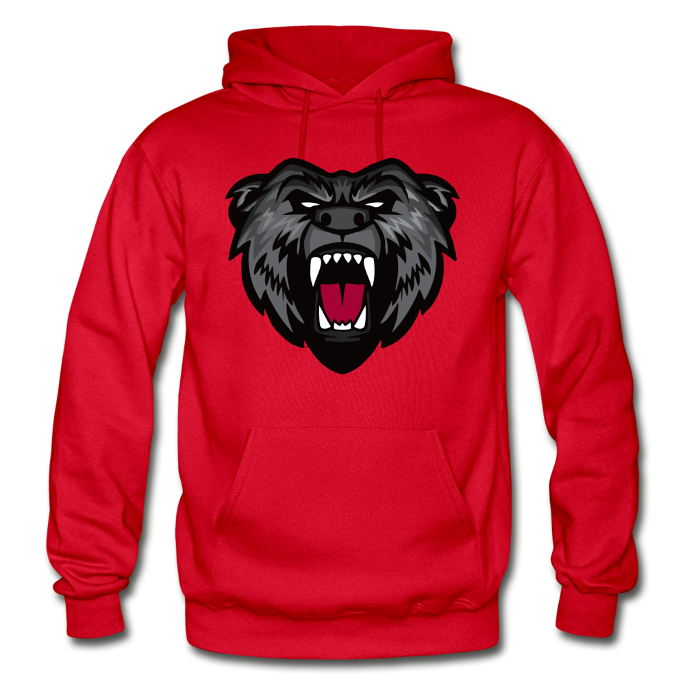 Growling Bear Hoodie - red
