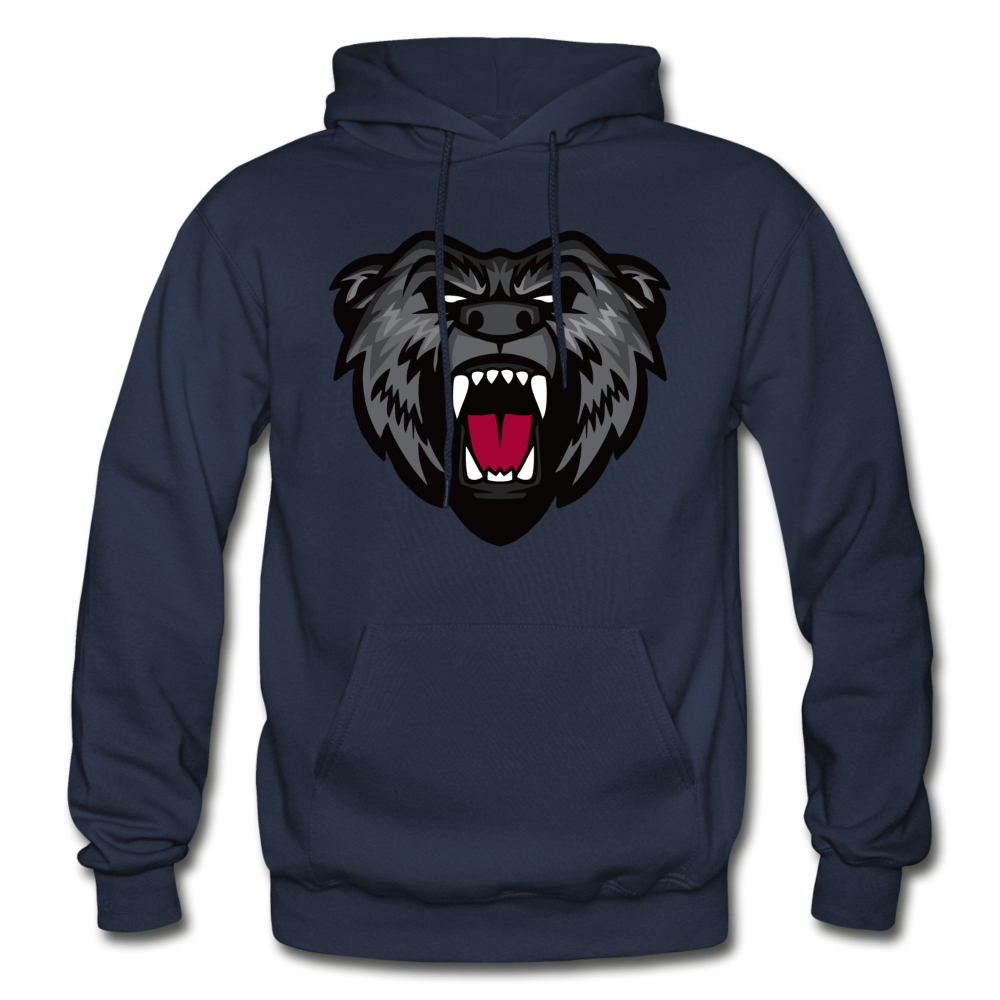 Growling Bear Hoodie - navy
