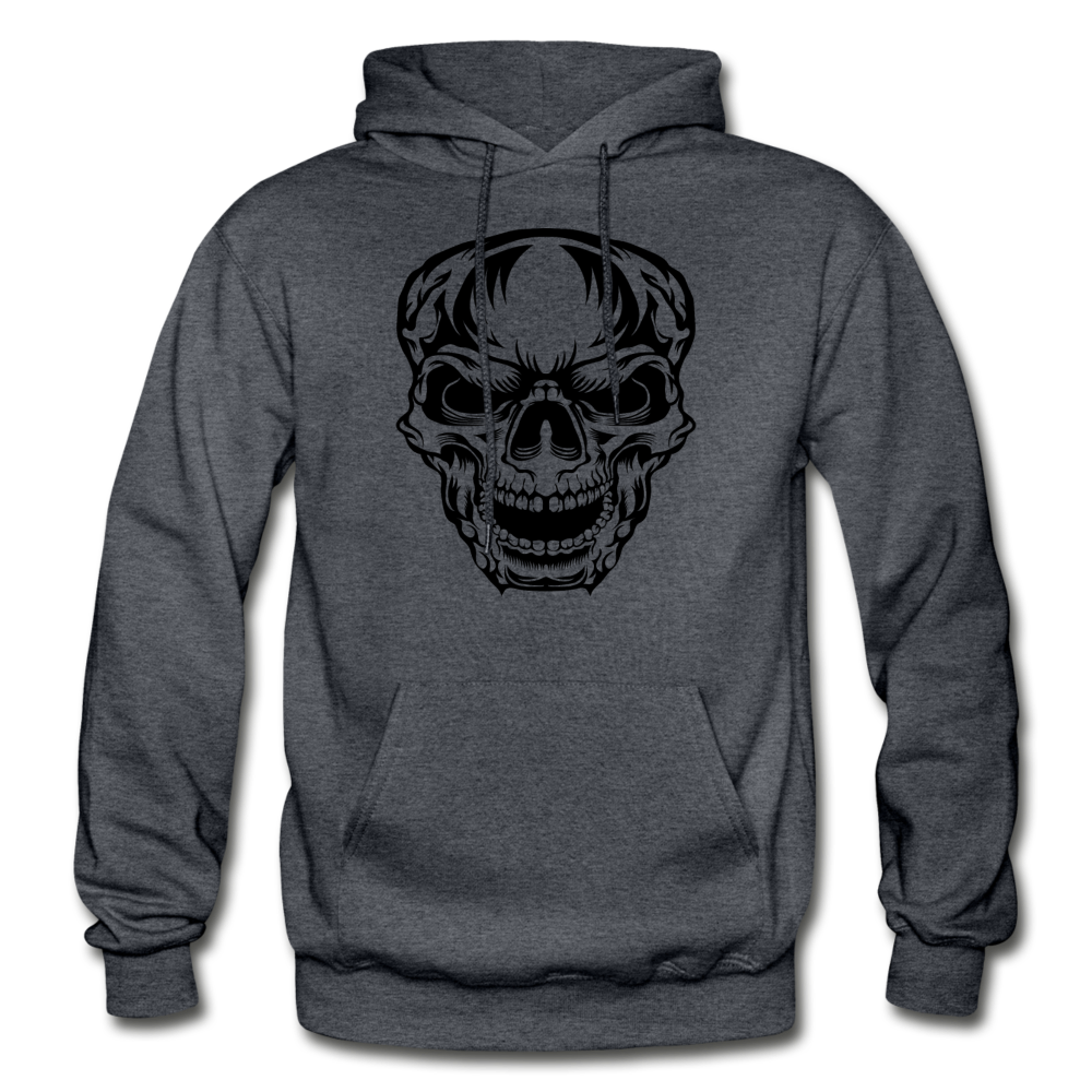 Skull Hoodie - charcoal gray
