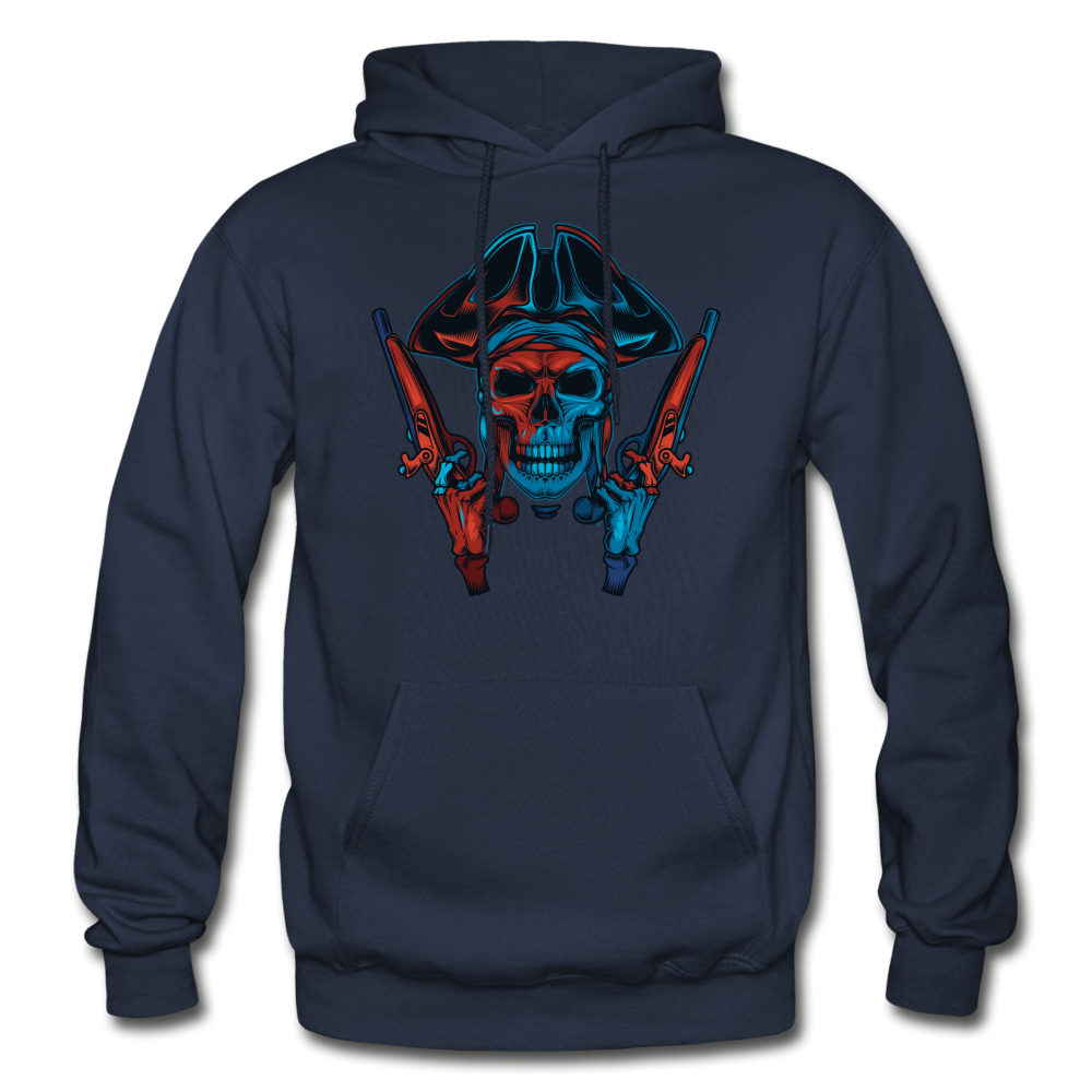 Pirate Skull with Guns Hoodie - navy