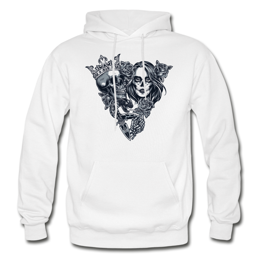 Boy & Girl Skulls Crown Hoodie - white