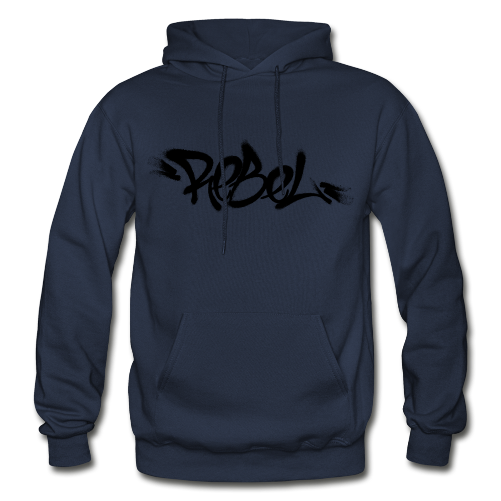 Rebel Graffiti Hoodie - navy