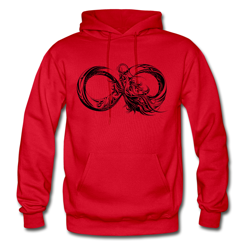 Tribal Maori Infinity Dragon Hoodie - red