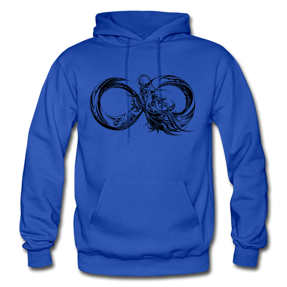 Tribal Maori Infinity Dragon Hoodie - royal blue