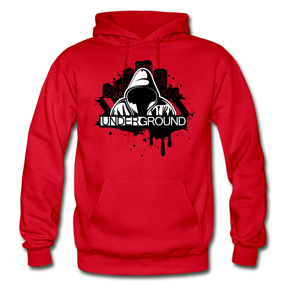 Abstract Underground Hoodie - red