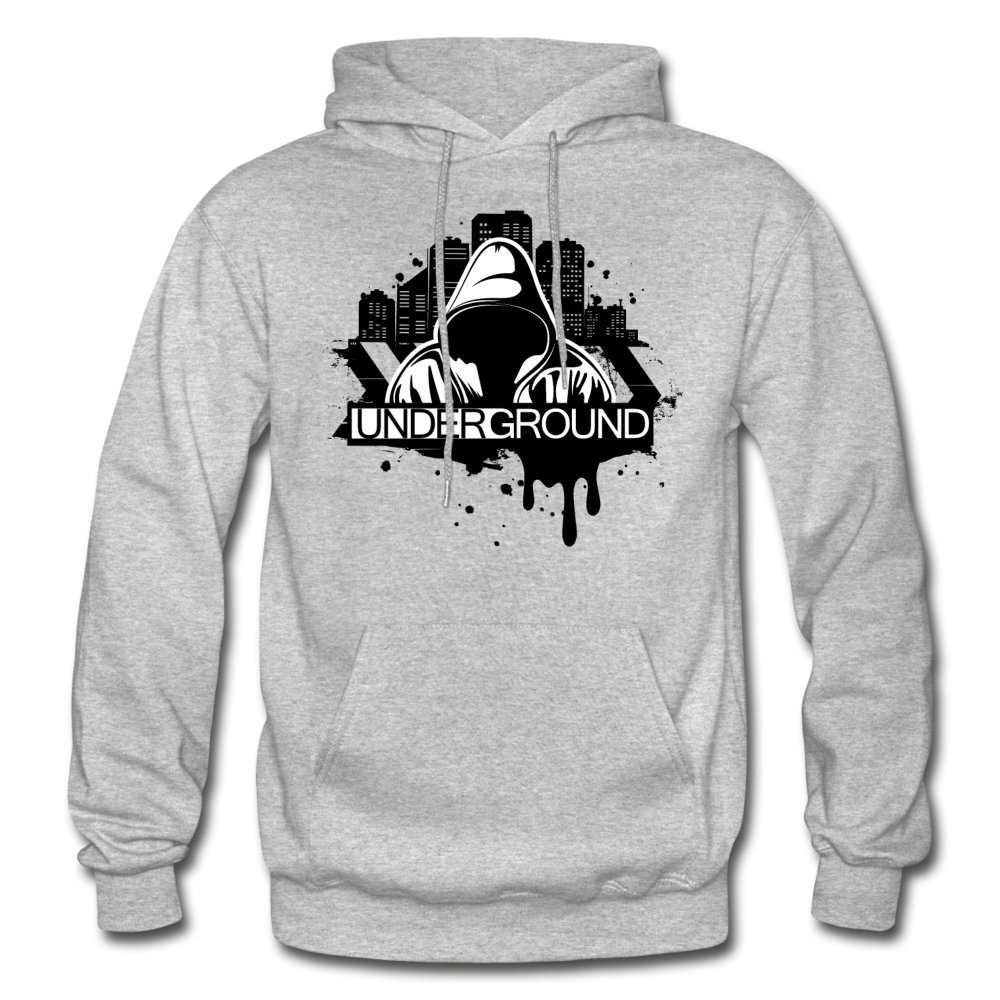 Abstract Underground Hoodie - heather gray