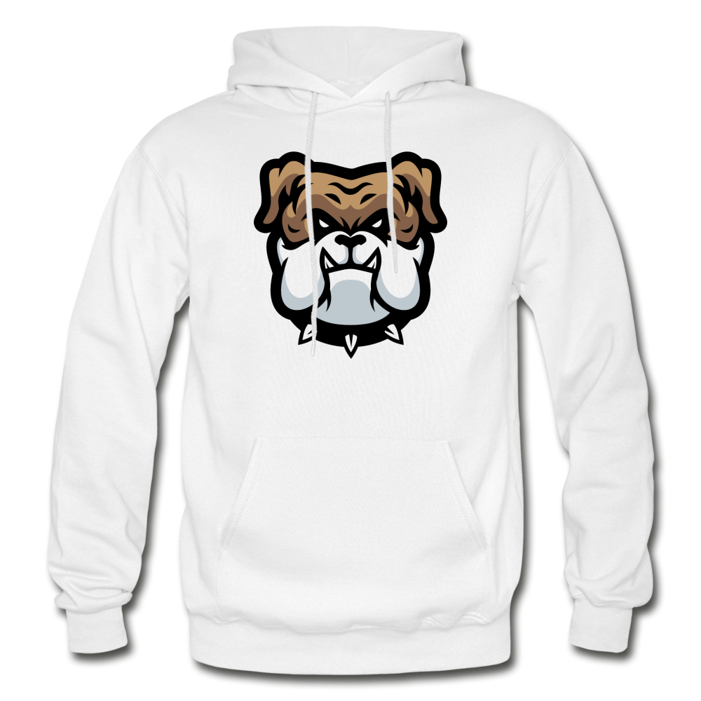 Bulldog Cartoon Hoodie - white