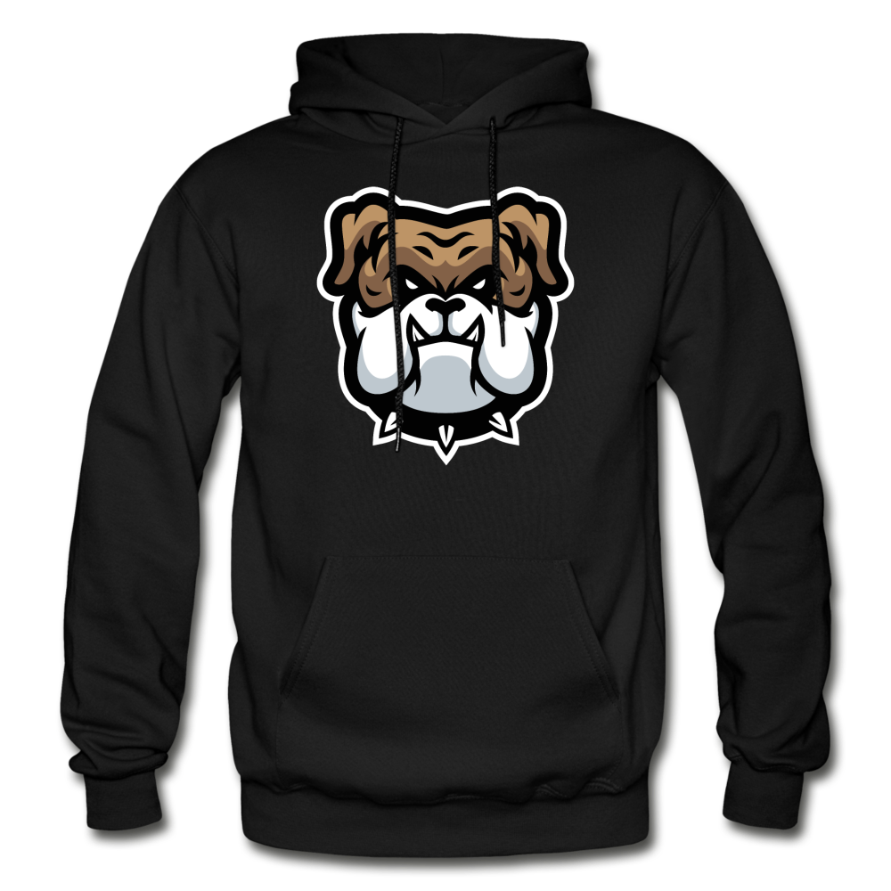 Bulldog Cartoon Hoodie - black