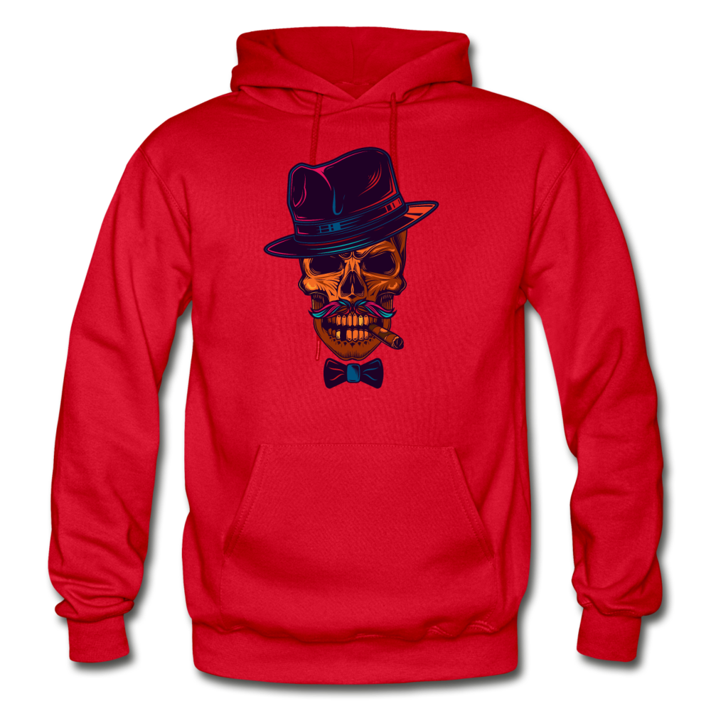 Fedora Skull Hoodie - red