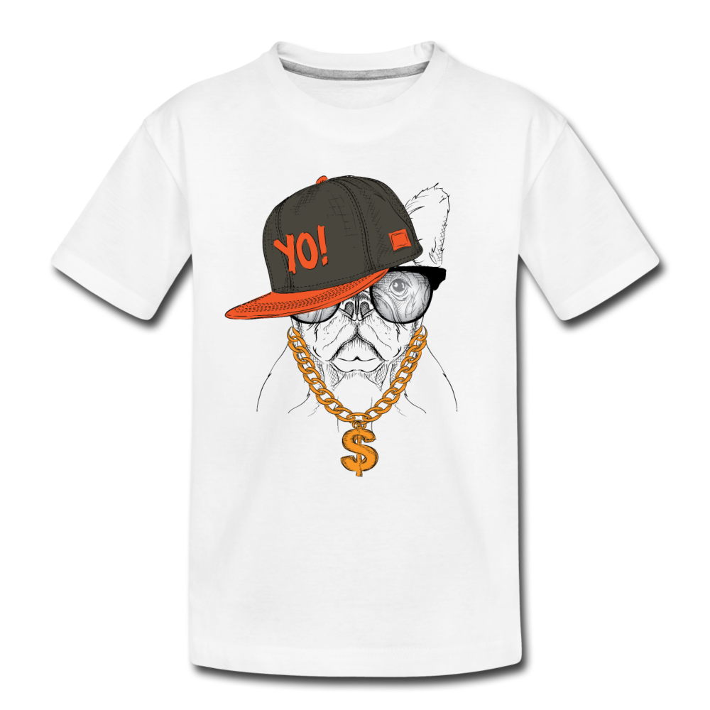 Hip Hop French Bulldog T-Shirt - white