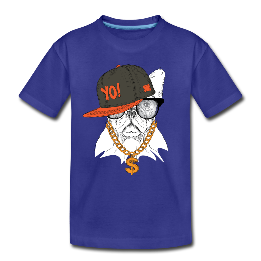 Hip Hop French Bulldog T-Shirt - royal blue