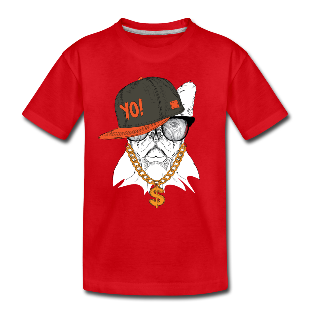 Hip Hop French Bulldog T-Shirt - red