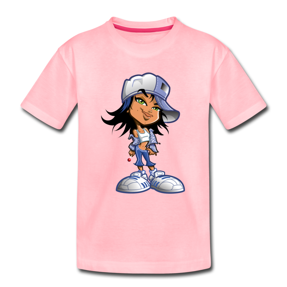 Cartoon Girl Kids T-Shirt - pink