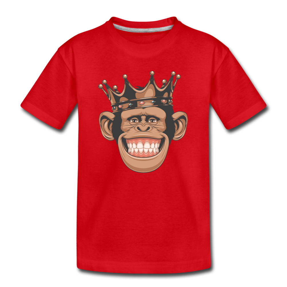 Monkey Crown Kids T-Shirt - red