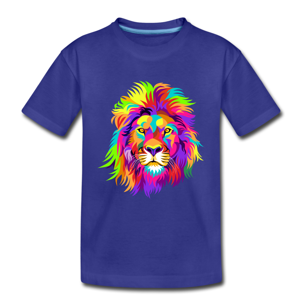 Colorful Lion Kids T-Shirt - royal blue