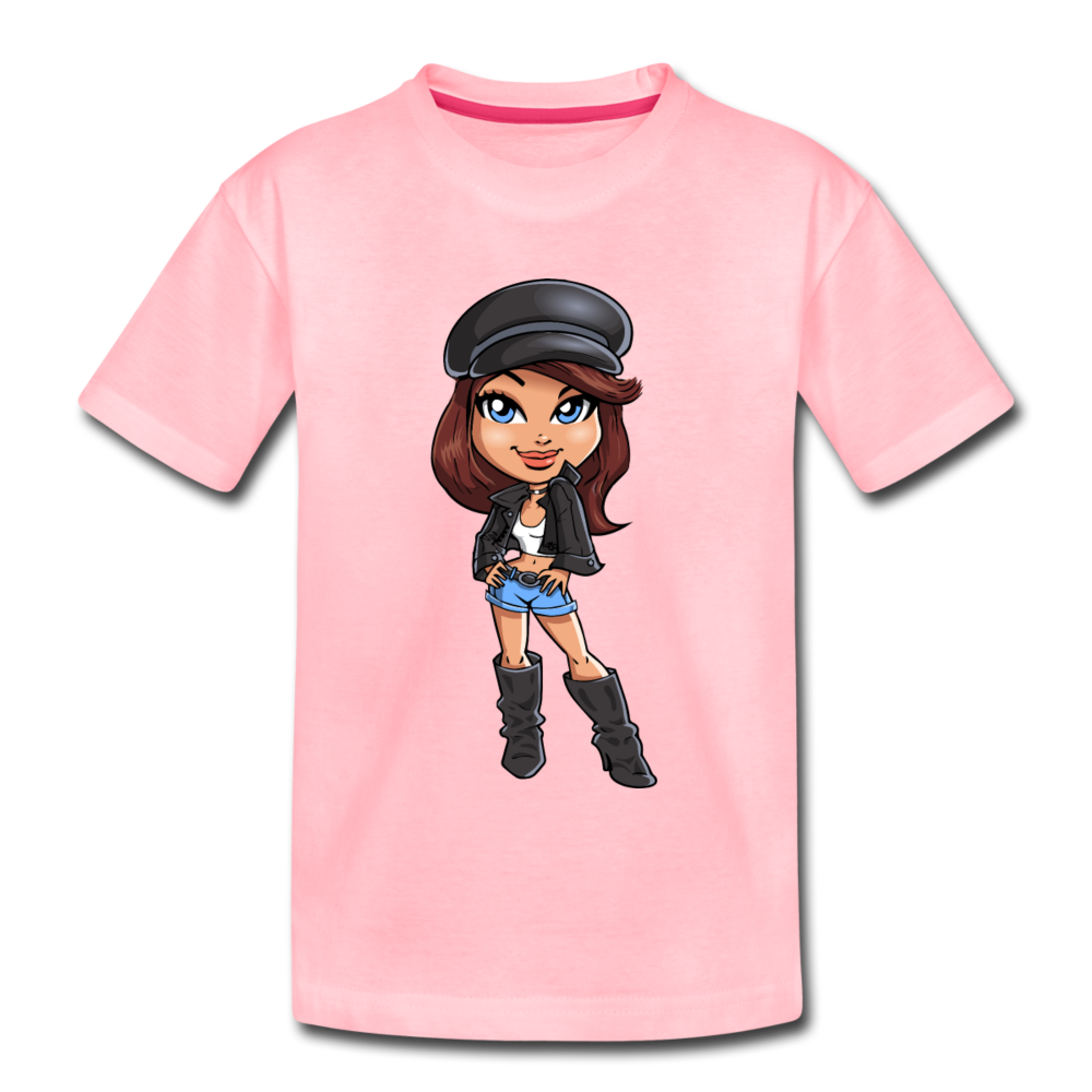 Cartoon Girl Kids T-Shirt - pink