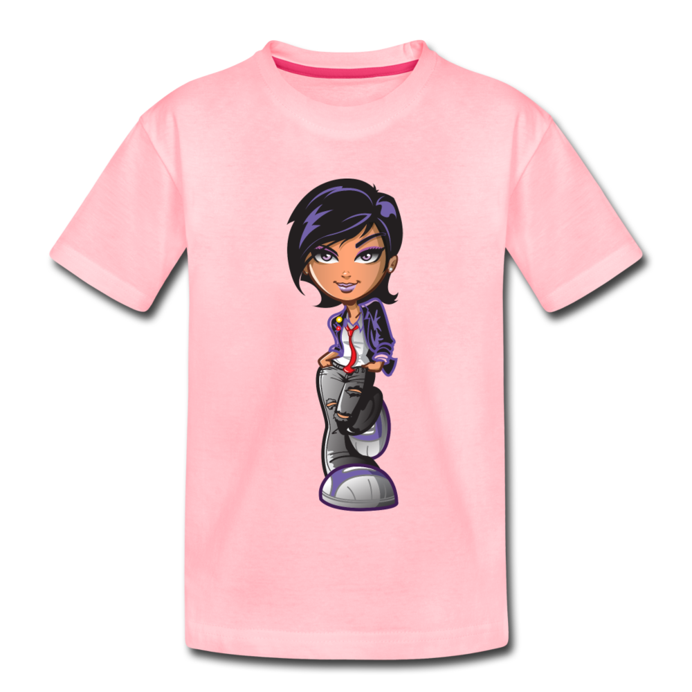 Cartoon Girl Kids T-Shirt - pink