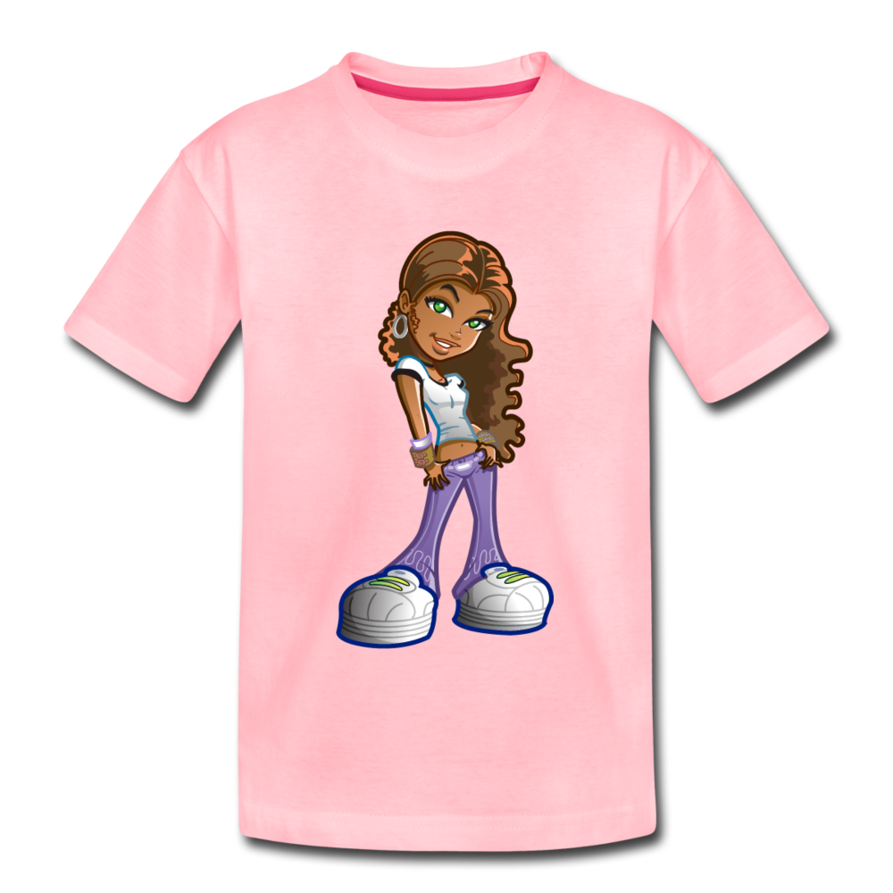 Cartoon Girl Kids T-Shirt - pink