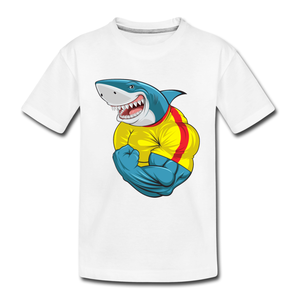 Buff Shark Kids T-Shirt - white