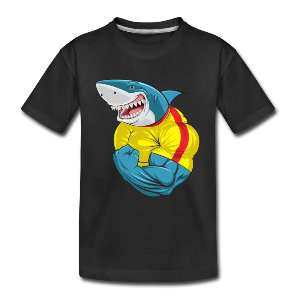 Buff Shark Kids T-Shirt - black