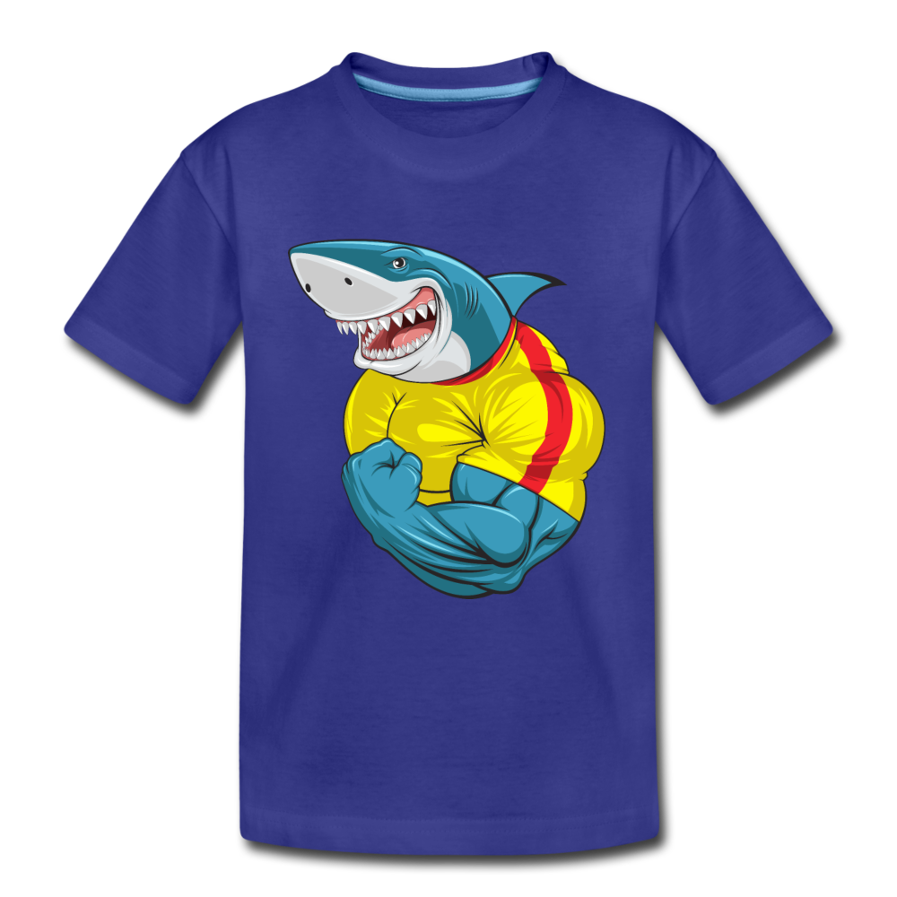 Buff Shark Kids T-Shirt - royal blue