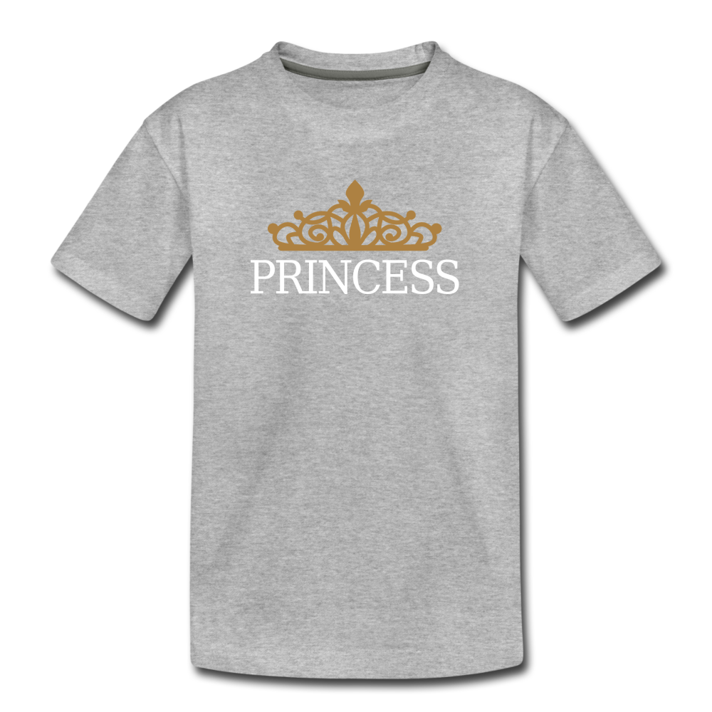 Princess Crown Kids T-Shirt - heather gray