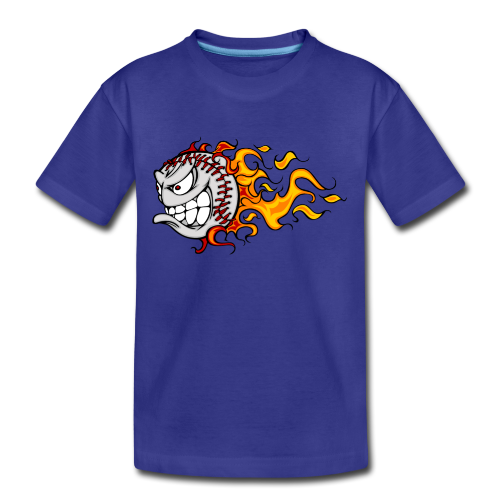 Fire Baseball Kids T-Shirt - royal blue