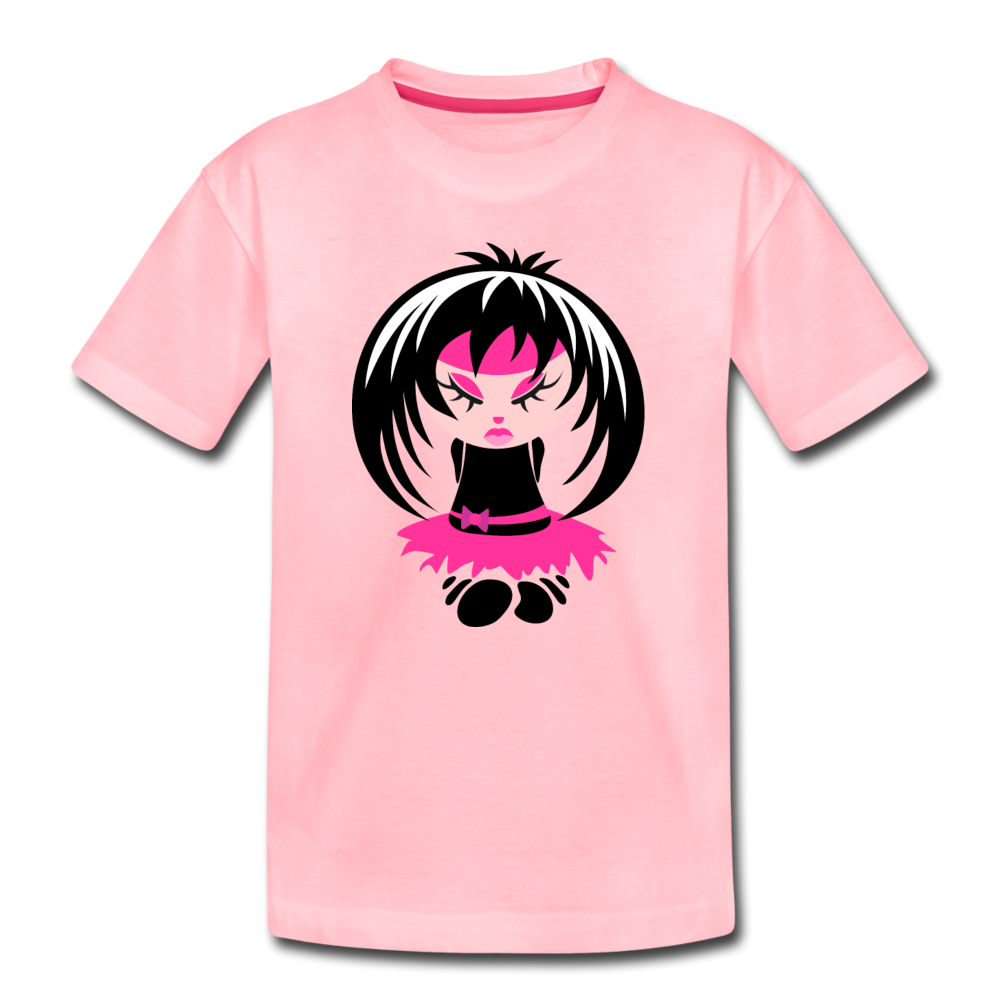 Cartoon Girl Kids T-Shirt - pink