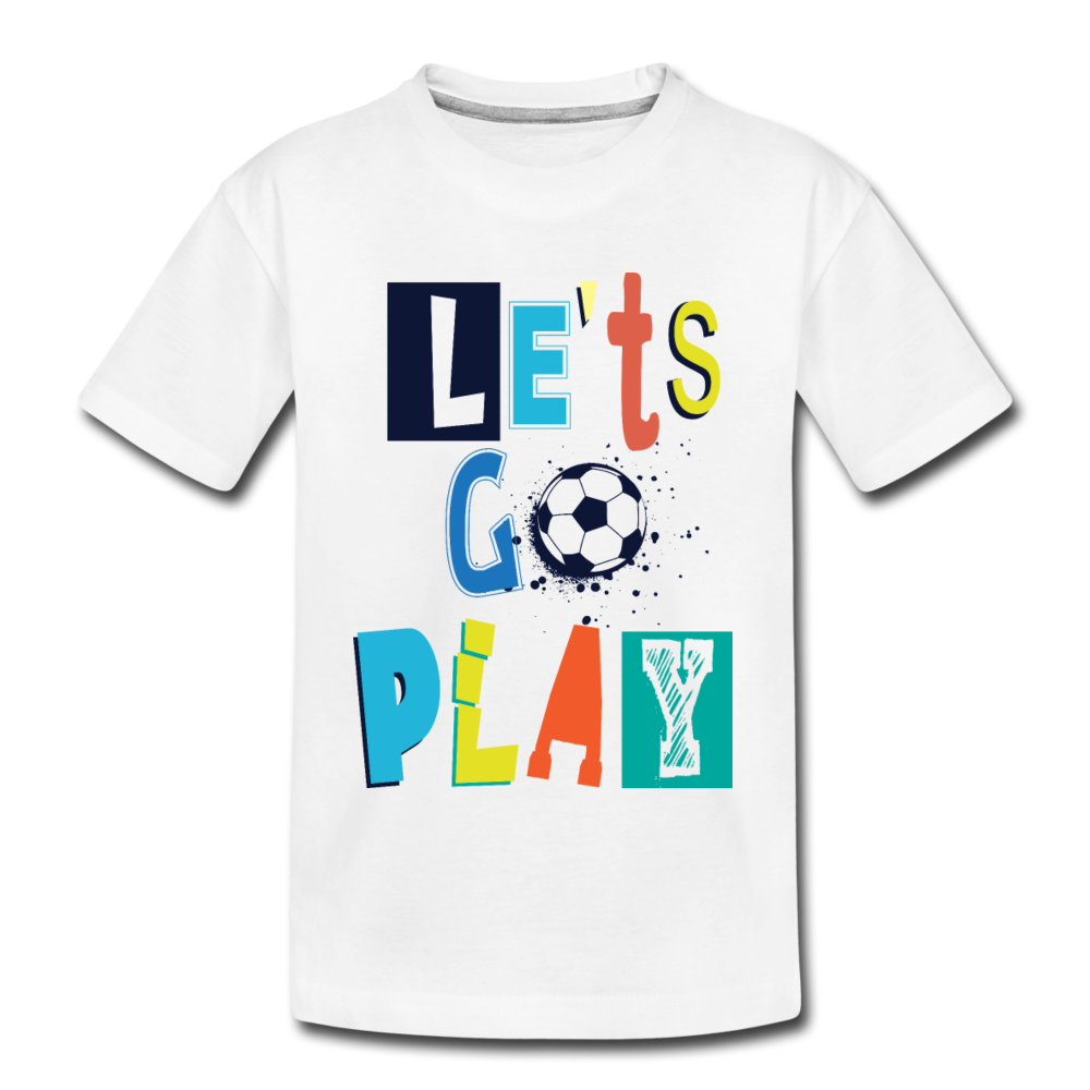 Let's Go Play Kids T-Shirt - white