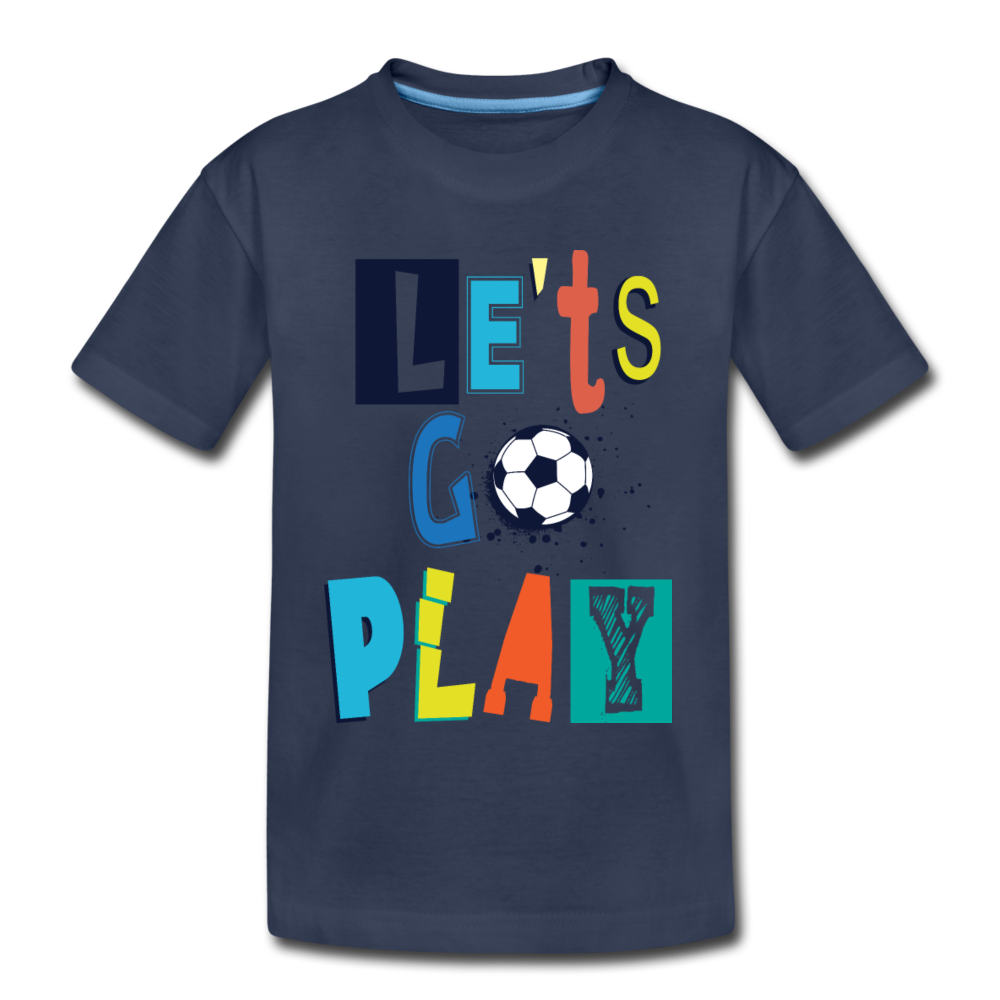 Let's Go Play Kids T-Shirt - navy