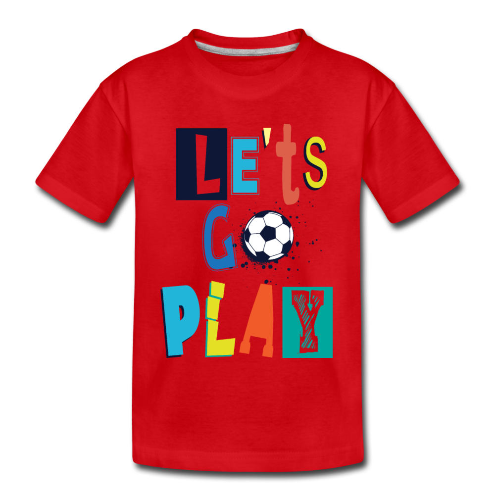 Let's Go Play Kids T-Shirt - red